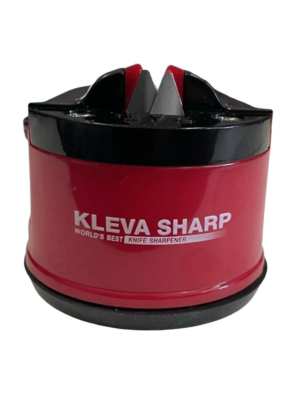 Kleva Sharp RED Kitchen Knife Sharpener With Suction Mini Deedee QVC